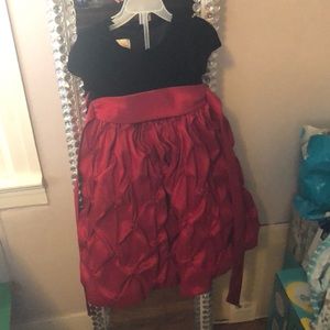 Black and red winter dress